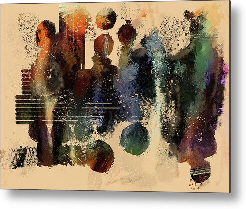 Abstract Metal Print featuring the digital art Harmony 2 by Marina Flournoy