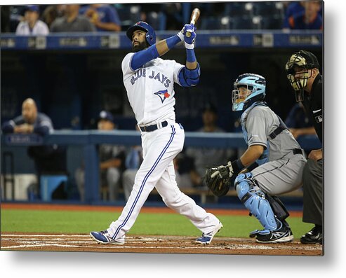 American League Baseball Metal Print featuring the photograph Jay Rogers #27 by Tom Szczerbowski