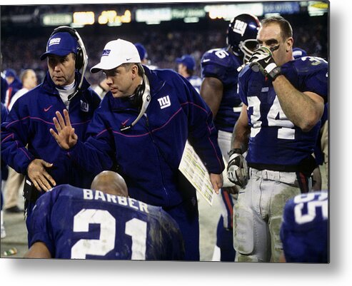 People Metal Print featuring the photograph 2000 NFC Divisional Playoff Game - Philadelphia Eagles vs New York Giants - January 7, 2001 #3 by Al Pereira