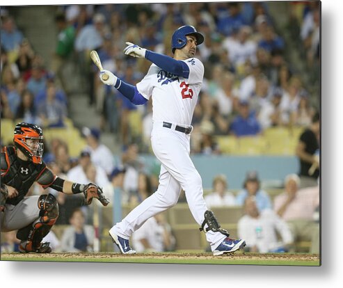 People Metal Print featuring the photograph Adrian Gonzalez #3 by Stephen Dunn