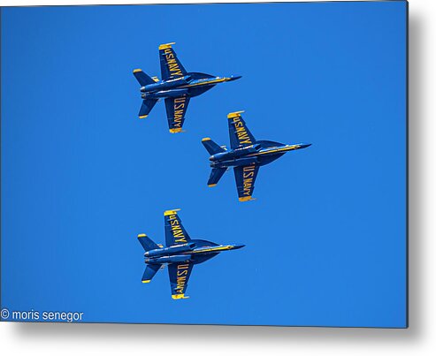 Blue Angels Metal Print featuring the photograph Blue Angels #3 by Moris Senegor