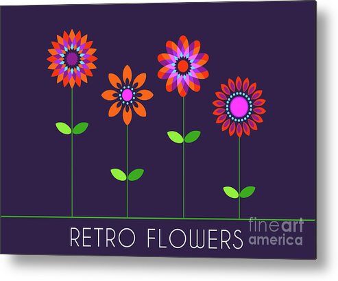 Flower Metal Print featuring the photograph Flower power rock poster by Action