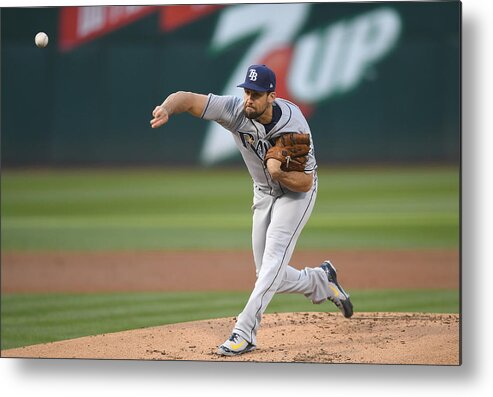 American League Baseball Metal Print featuring the photograph Nathan Eovaldi #3 by Thearon W. Henderson