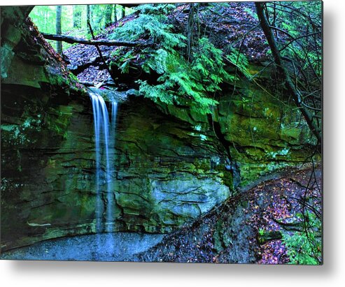 Waterfall Metal Print featuring the photograph Secret Falls #4 by Brad Nellis
