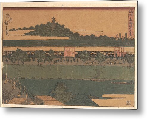 (untitled) 1797–1858 Utagawa Hiroshige Japanese 4 Metal Print featuring the painting Untitled Utagawa Hiroshige Japanese #4 by Artistic Rifki