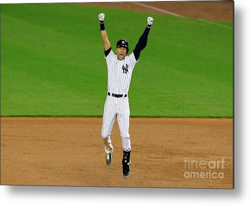 Ninth Inning Metal Print featuring the photograph Derek Jeter by Alex Trautwig