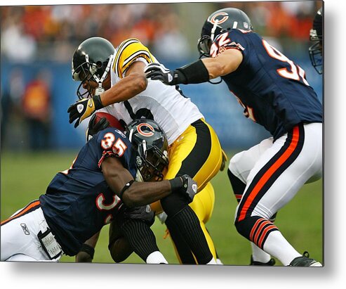 People Metal Print featuring the photograph Pittsburgh Steelers v Chicago Bears #61 by Jonathan Daniel