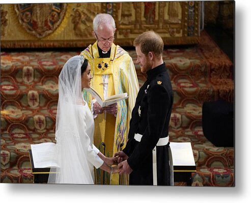 Wedding Vows Metal Print featuring the photograph Prince Harry Marries Ms. Meghan Markle - Windsor Castle #67 by WPA Pool