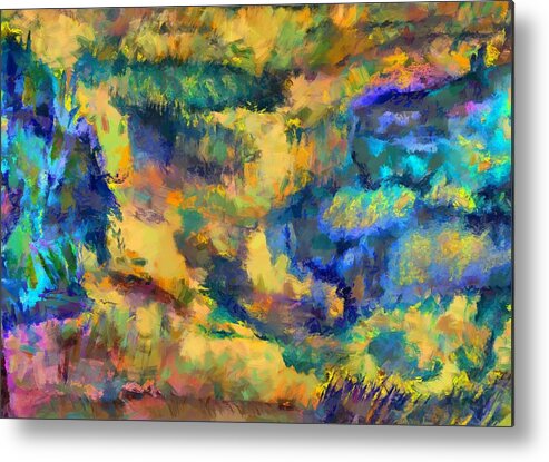 Meadow Metal Print featuring the mixed media Abstract Meadow by Christopher Reed