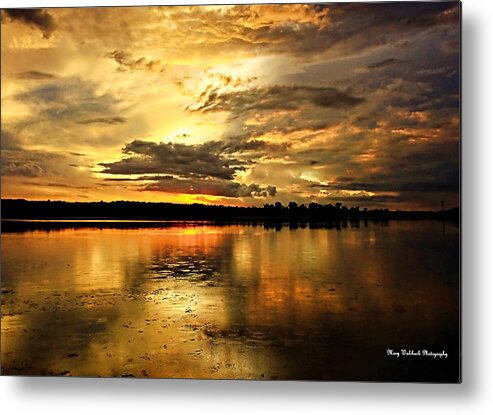 Sunset Metal Print featuring the photograph Amber Sunset by Mary Walchuck