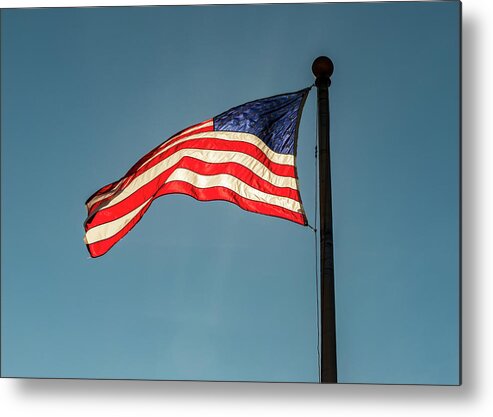 American Flag Metal Print featuring the photograph American Flag 5 by Amelia Pearn