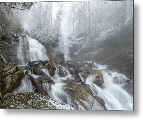 2020 Metal Print featuring the photograph Anna Ruby Falls Snowstorm by David R Robinson