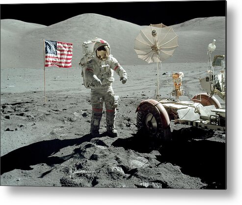 Nasa Metal Print featuring the photograph Apollo 17 - 21389 by Larry Beat
