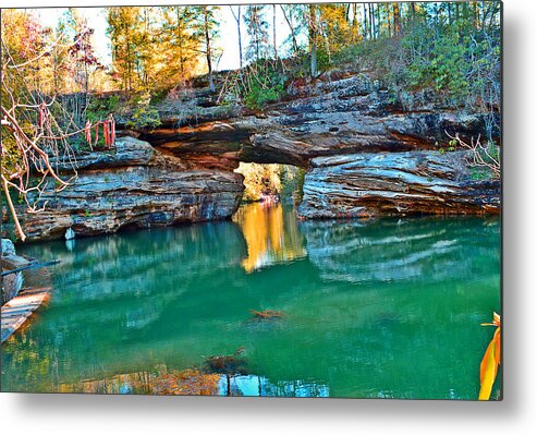 Arch Metal Print featuring the photograph Archway over the Lake by Stacie Siemsen