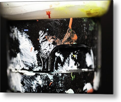 Abstract Metal Print featuring the photograph Artist Tools - Macro 6 by Amelia Pearn