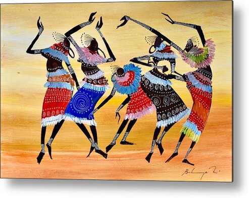 Africa Metal Print featuring the painting B-414 by Martin Bulinya