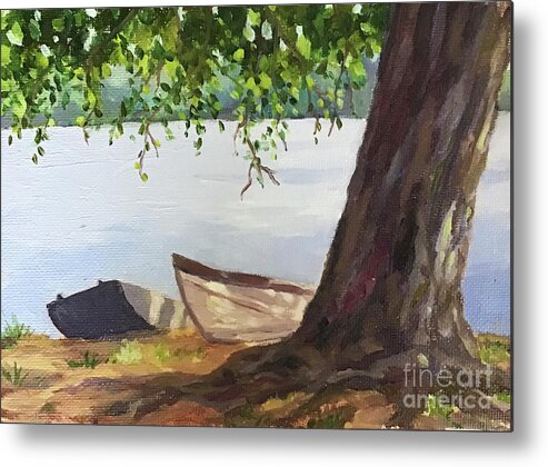 Lake Metal Print featuring the painting Beaver Lake Afternoon by Anne Marie Brown