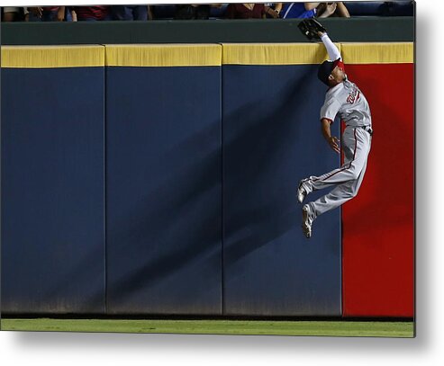 Atlanta Metal Print featuring the photograph Ben Revere and Freddie Freeman by Mike Zarrilli