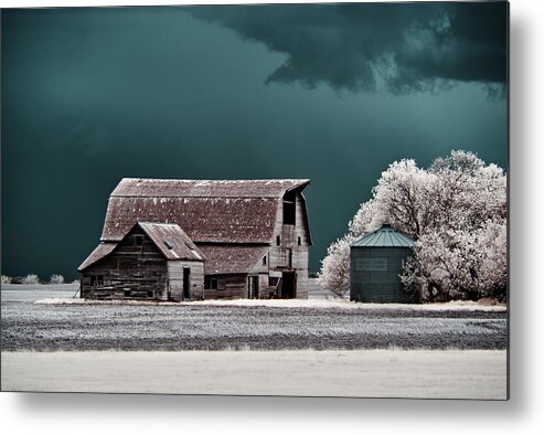 Blackmore Metal Print featuring the photograph Blackmore Barn - Infrared Series - 1 of 3 by Peter Herman