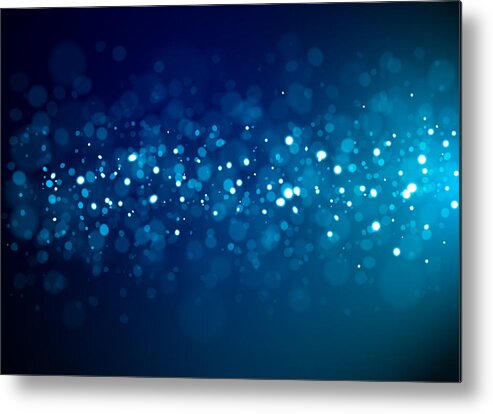Dust Metal Print featuring the drawing Blue Christmas glitter by Enjoynz