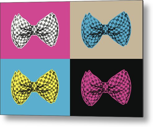 Art Metal Print featuring the drawing Bow tie by Marabird