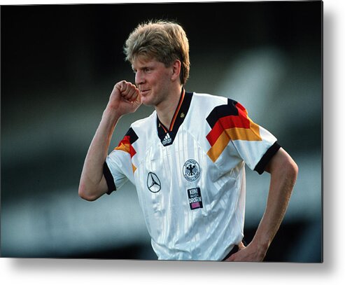 Stefan Effenberg Metal Print featuring the photograph BRA: Germany Training Session by Michael Kunkel