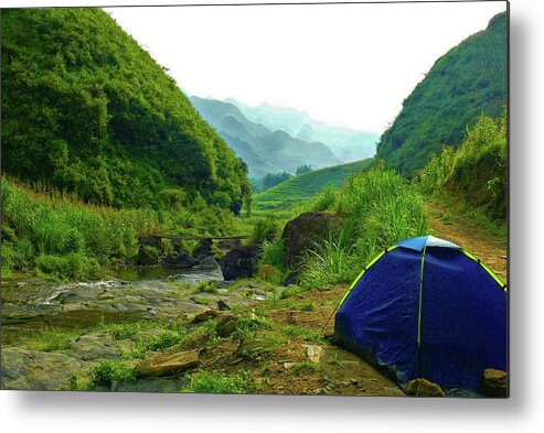 Camp Metal Print featuring the photograph Camping in the mountains by Robert Bociaga