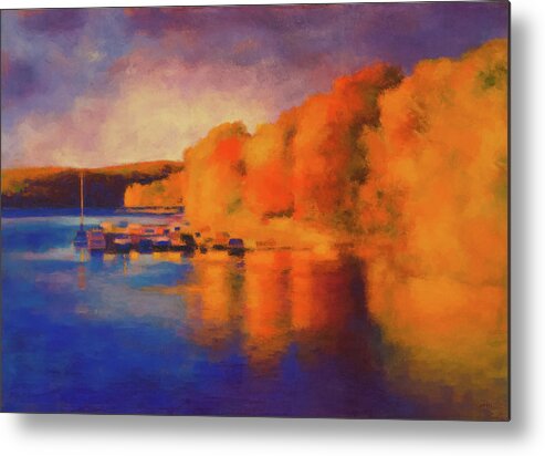 Pastel Metal Print featuring the pastel Candlewood Fall by Jeff Gettis