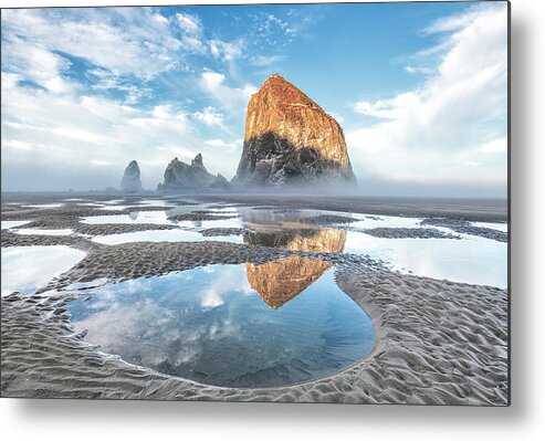 Beach Metal Print featuring the photograph Cannon Beach Sunrise by Rudy Wilms