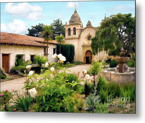 Carmel Metal Print featuring the photograph Carmel Mission by Sharon Foster