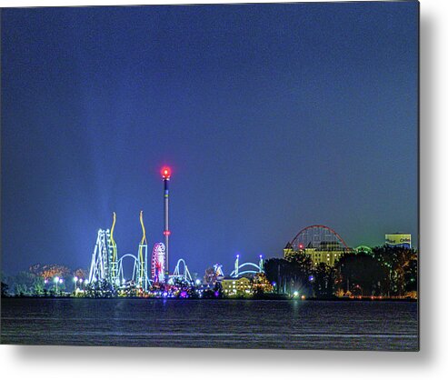 Cedar Point Metal Print featuring the photograph Cedar Point Wicked Twister 2018 View by Dave Morgan