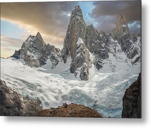Andes Metal Print featuring the photograph Cerro Saint-Exupery near Laguna de los Tres by Henri Leduc