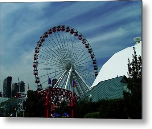 Navy Pier Metal Print featuring the photograph Chicagos Navy Pier by Flees Photos