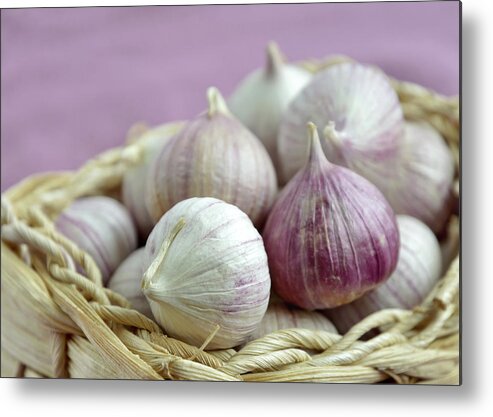 Garlic Metal Print featuring the photograph Chinese Garlic by Maria Meester