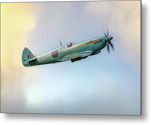 Spitfire Metal Print featuring the photograph Climb Out by Martyn Boyd