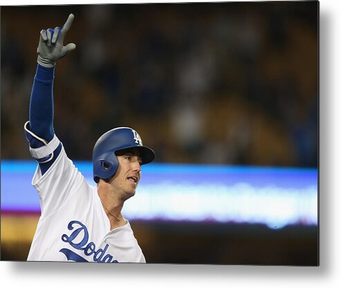 American League Baseball Metal Print featuring the photograph Cody Bellinger by Stephen Dunn