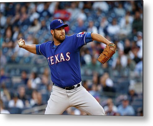 Three Quarter Length Metal Print featuring the photograph Colby Lewis by Al Bello