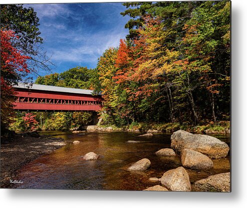2019 Metal Print featuring the photograph Color at the Swift River Bridge by Tim Kathka