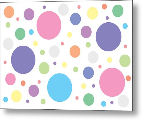Pattern Metal Print featuring the photograph Colorful Polka Dots by Amelia Pearn