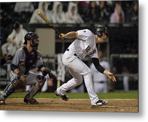Scoring Metal Print featuring the photograph Conor Gillaspie, Adam Eaton, and Yan Gomes by Brian Kersey
