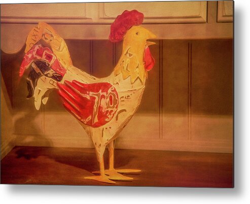 Rooster Metal Print featuring the photograph Country Kitchen Critter by Marcy Wielfaert