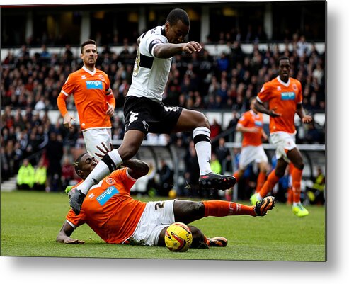 England Metal Print featuring the photograph Derby County v Blackpool - Sky Bet Championship by Ben Hoskins