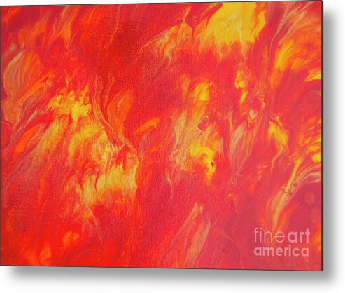 Wildfire Metal Print featuring the painting Desert Fire Two by Elisabeth Lucas