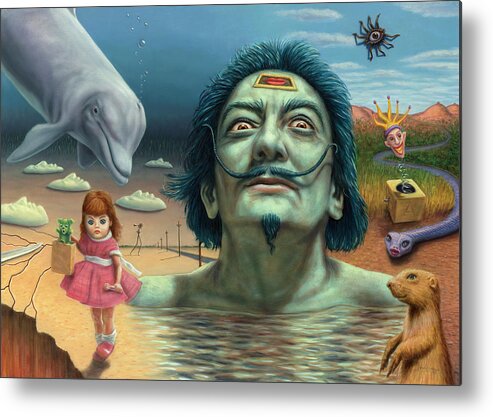 Salvador Metal Print featuring the painting Dolly in Dali-Land by James W Johnson