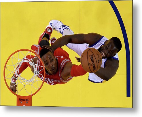 Playoffs Metal Print featuring the photograph Draymond Green and Dwight Howard by Thearon W. Henderson