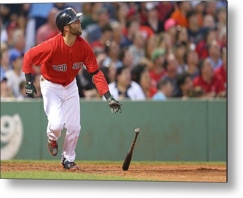 People Metal Print featuring the photograph Dustin Pedroia by Jim Rogash