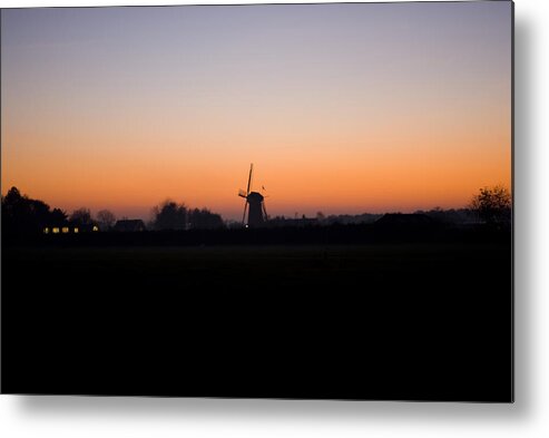Magazine Cover Metal Print featuring the photograph Dutch Windmill at sunset by Lyn Holly Coorg