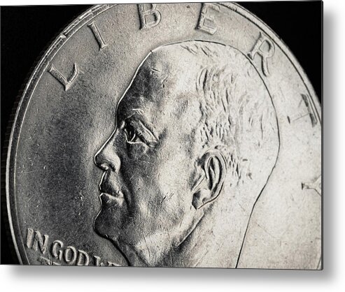 Coin Metal Print featuring the photograph Eisenhower Coin by Amelia Pearn