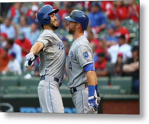 Second Inning Metal Print featuring the photograph Eric Hosmer and Alex Gordon by Ronald Martinez