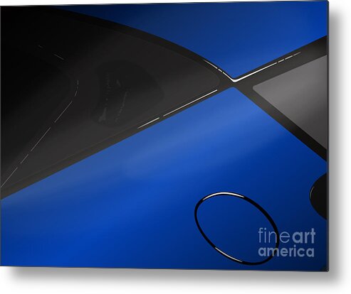 Sports Car Metal Print featuring the digital art Evora X Design Great British Sports Cars - Blue by Moospeed Art